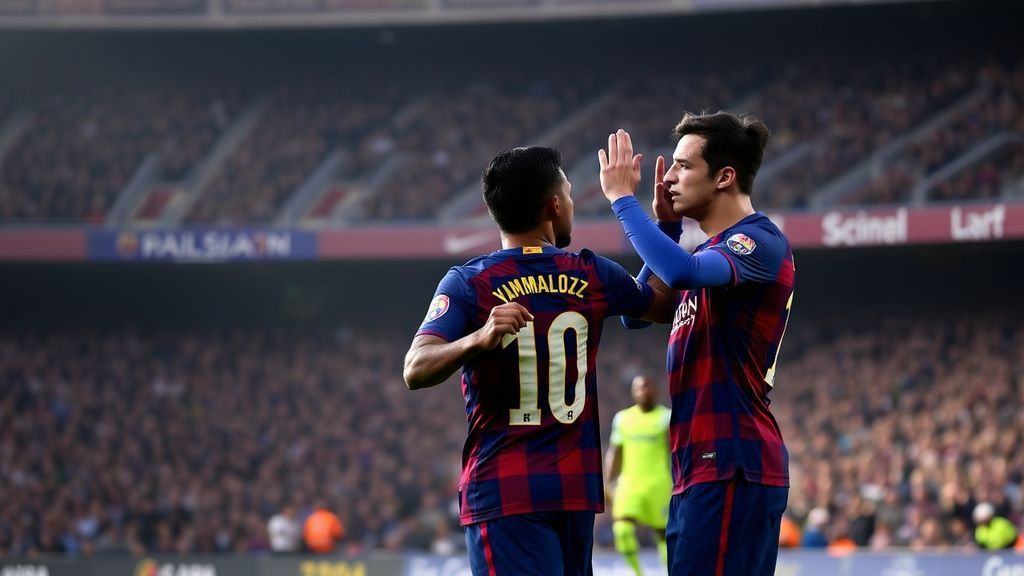 亚马尔伤退巴萨2-0赫塔菲，洛佩斯304庆祝致敬青训兄弟